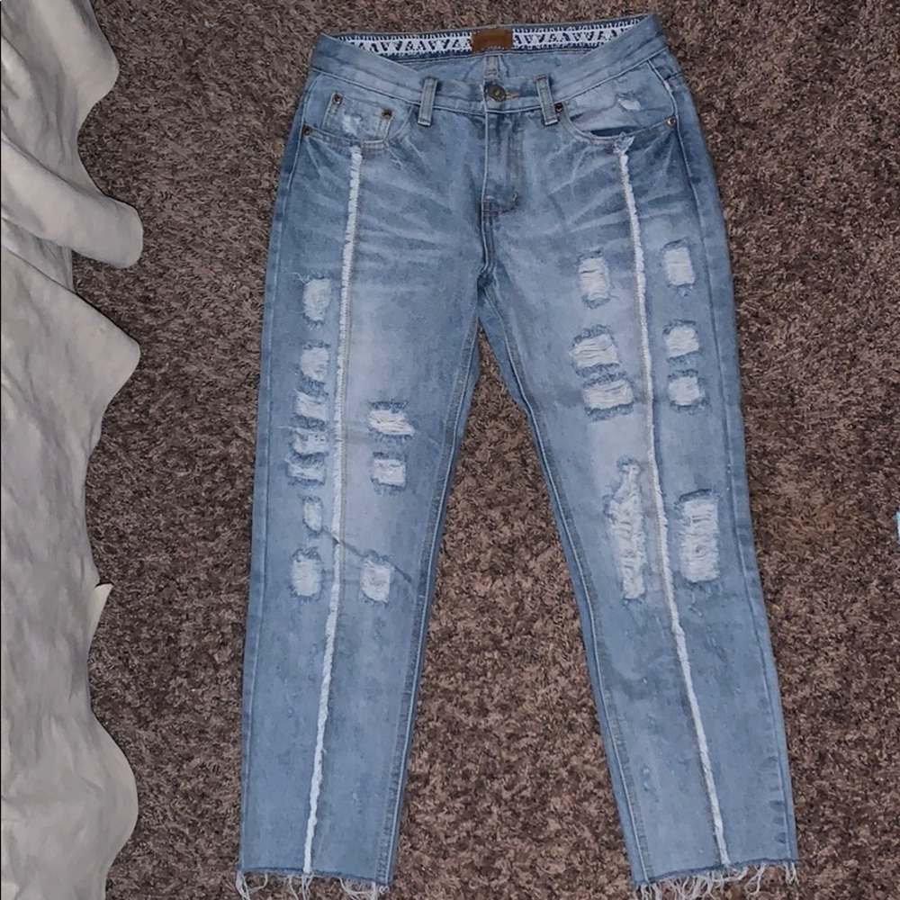 Capris with Holes